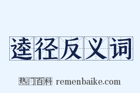 逵径反义词是什么意思的图片